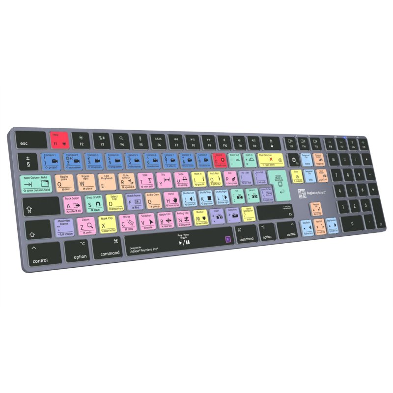 Logickeyboard LKB-PPROCC-TM-UK keyboard Office Bluetooth QWERTY English Grey, Titanium