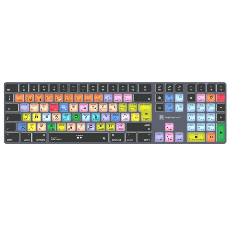 Logickeyboard LKB-LOGXP2-TM-UK keyboard Office Bluetooth QWERTY English Grey, Titanium