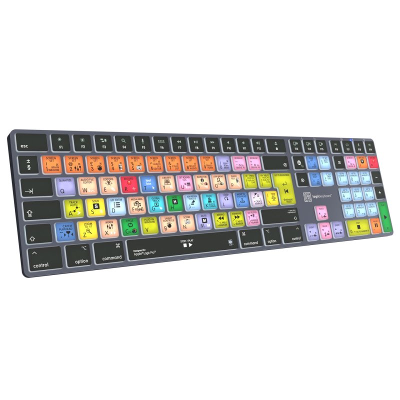 Logickeyboard LKB-LOGXP2-TM-UK clavier Bureau Bluetooth QWERTY Anglais Gris, Titane