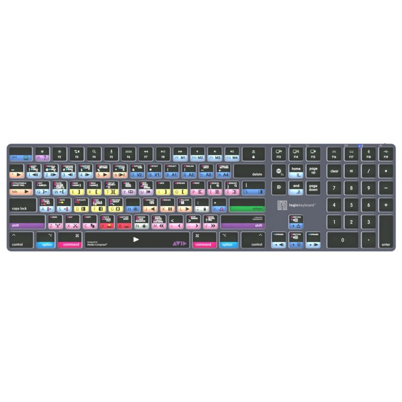 Logickeyboard LKB-MCOMP-TM-UK keyboard Office Bluetooth QWERTY English Grey, Titanium