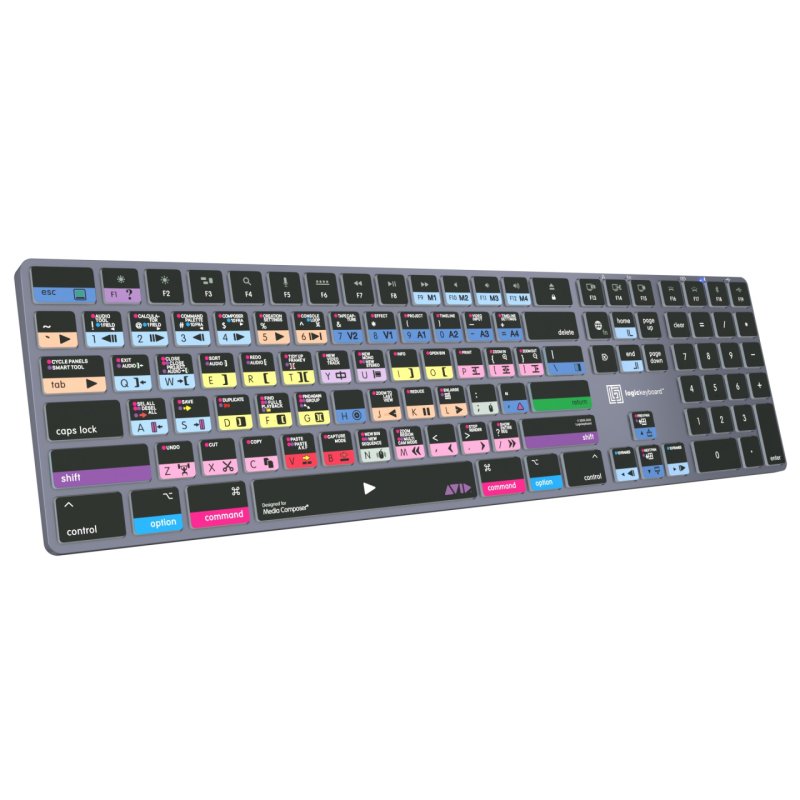 Logickeyboard LKB-MCOMP-TM-UK clavier Bureau Bluetooth QWERTY Anglais Gris, Titane
