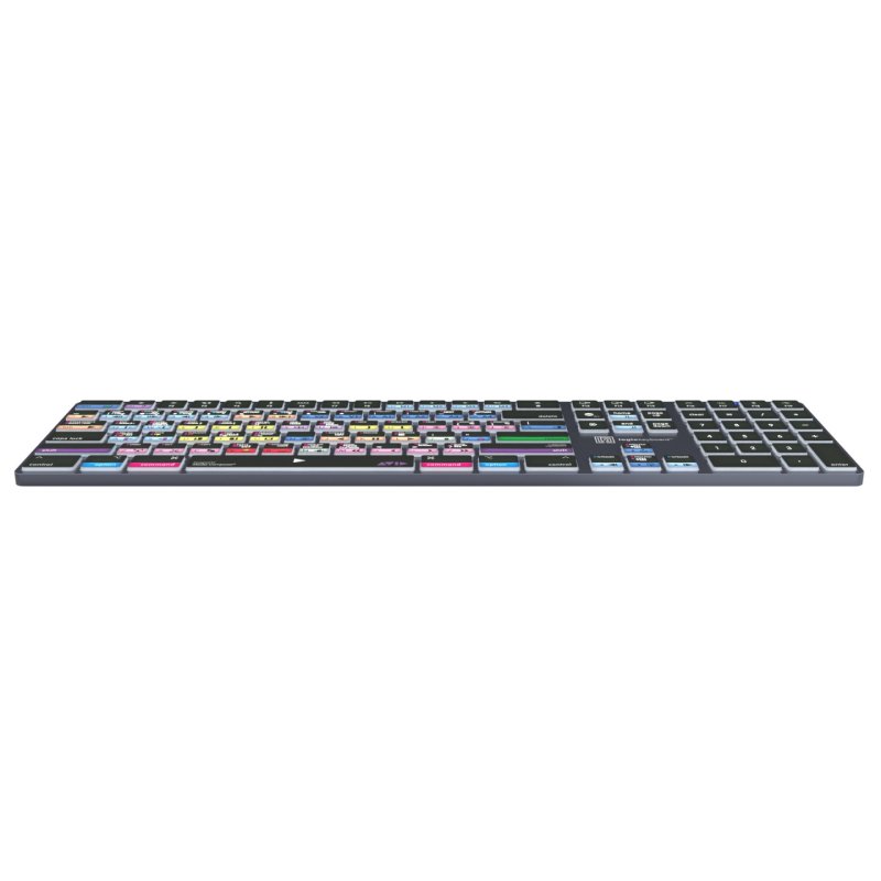 Logickeyboard LKB-MCOMP-TM-UK clavier Bureau Bluetooth QWERTY Anglais Gris, Titane