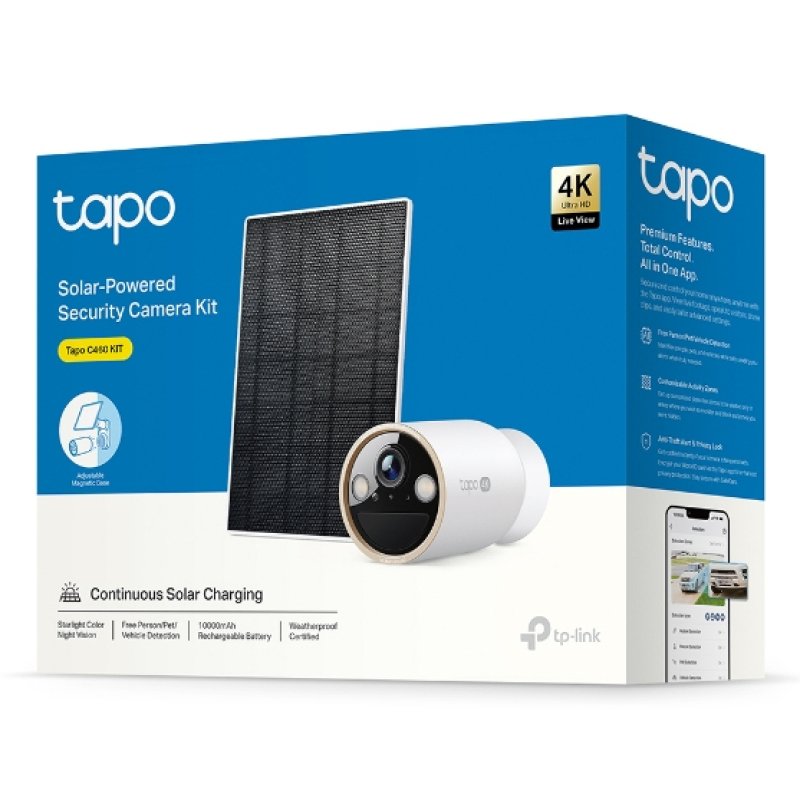 TP-Link Tapo C460 KIT(EU) Balle (forme) Caméra de sécurité IP Extérieure 3840 x 2160 pixels Mur