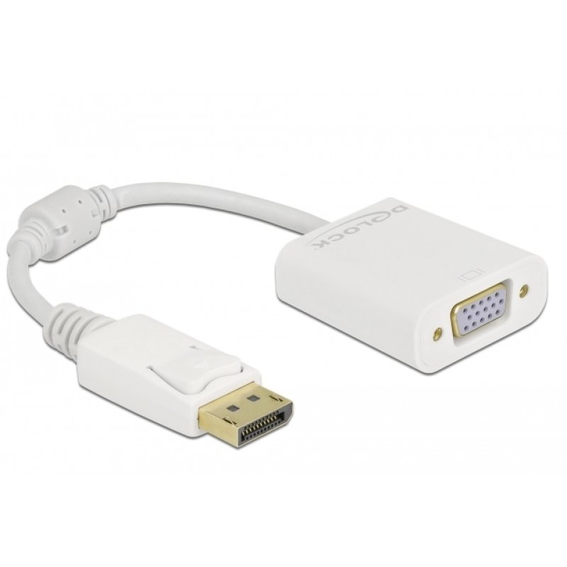 DeLOCK Adapter DisplayPort 1.2 male to VGA female white