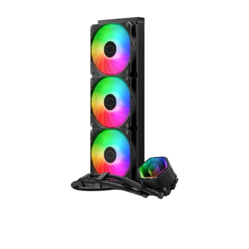 Cooler Master MasterLiquid 360 Core II 360mm ARGB Liquid CPU Cooler, Dual Chamber Pump w/ Infinity Mirror, Black