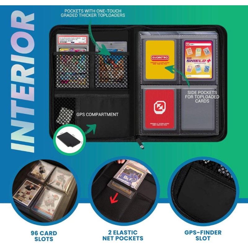 EVORETRO - Shield Compact 96 Topload Cards Binder Black