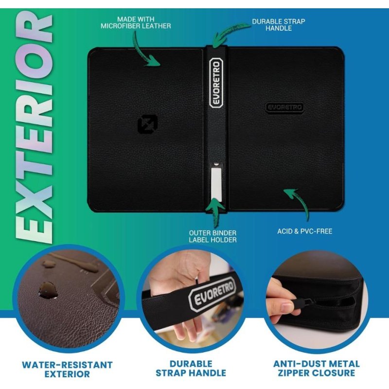 EVORETRO - Shield Compact 96 Topload Cards Binder Black