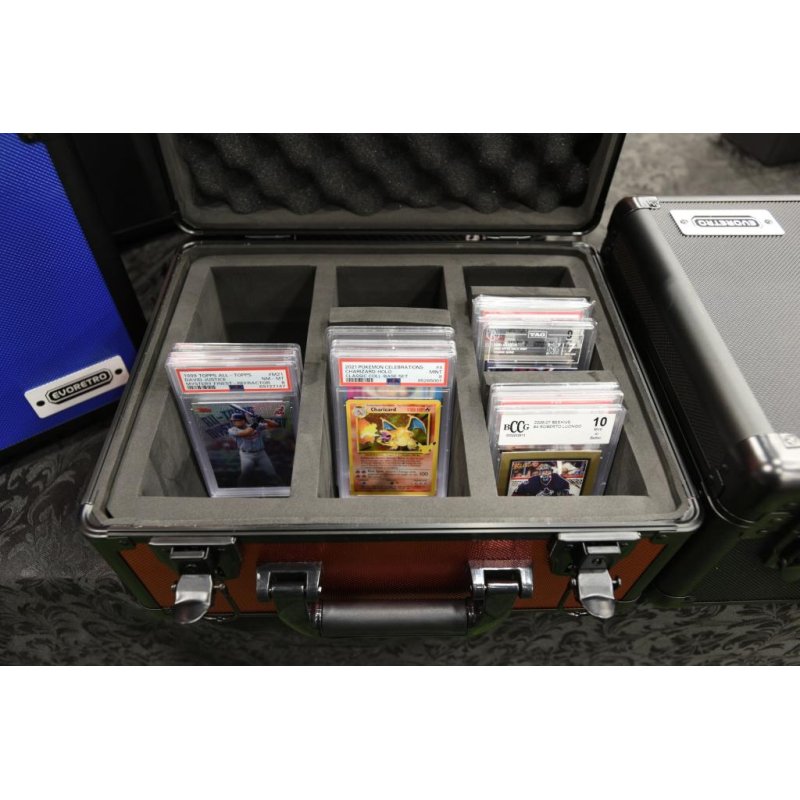 EVORETRO - Graded Card Storage Box Carbon effect for 90 Cards