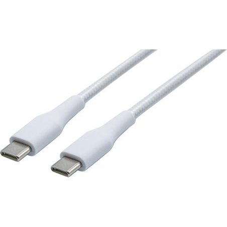 WHITE USB Hi-SPEED C-C CORD RECYCLED MATERIALS 1m 60W