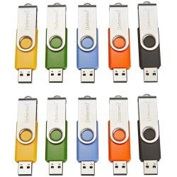 Intenso Basic Line lecteur USB flash 4 Go USB Type-A 2.0 Noir, Bleu, Vert, Orange, Jaune