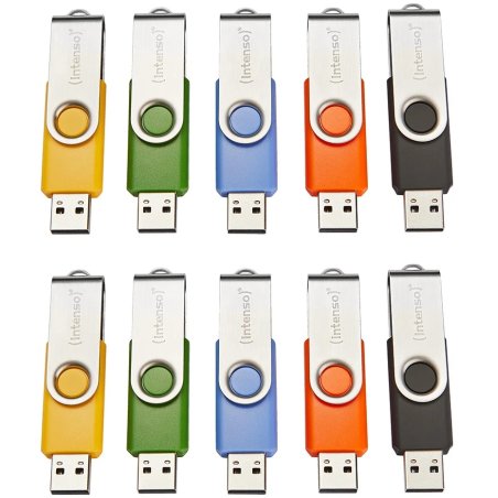 Intenso Basic Line lecteur USB flash 16 Go USB Type-A 2.0 Noir, Bleu, Vert, Orange, Jaune