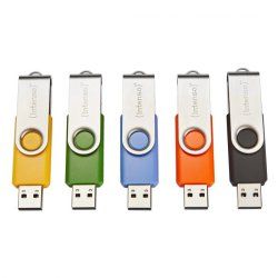 Intenso Basic Line lecteur USB flash 32 Go USB Type-A 2.0 Noir, Bleu, Vert, Orange, Jaune