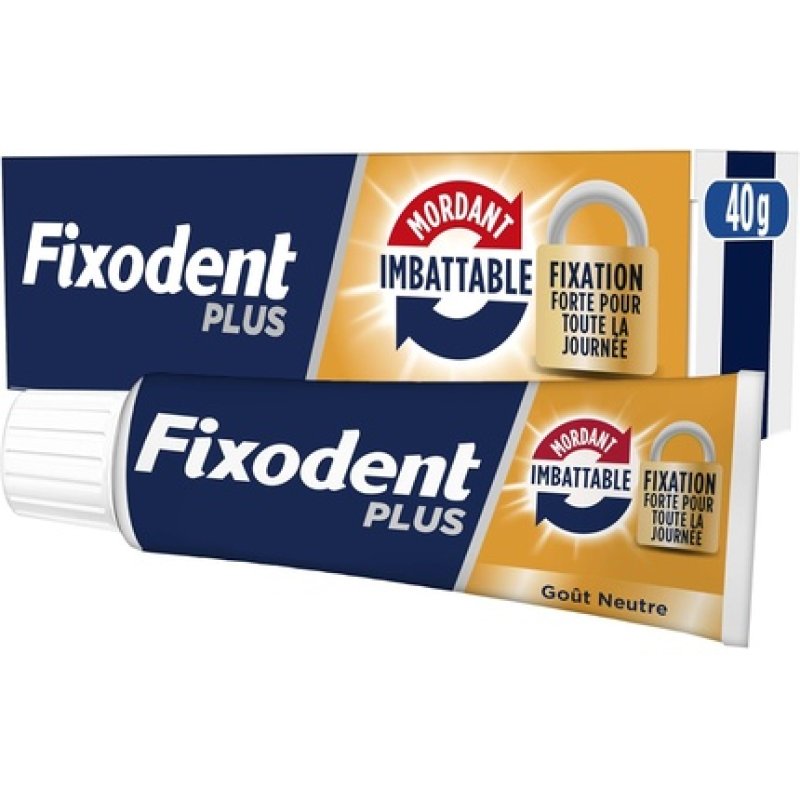 Fixodent Plus Unbeatable Bite Adhesive Cream for Full Dentures