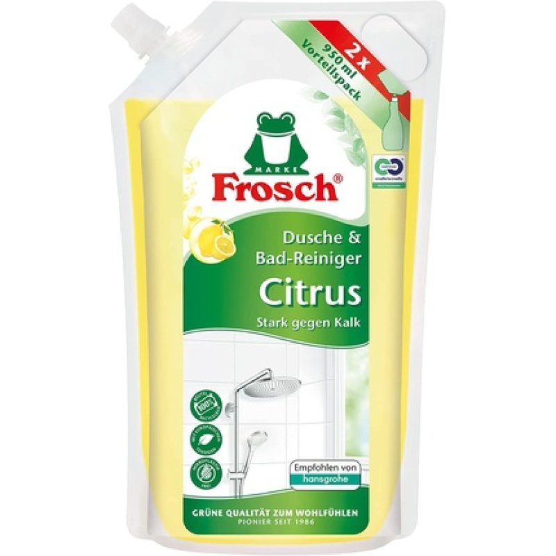 Frosch Citrus Shower & Bath Cleaner, Powerful Against Limescale And Dirt