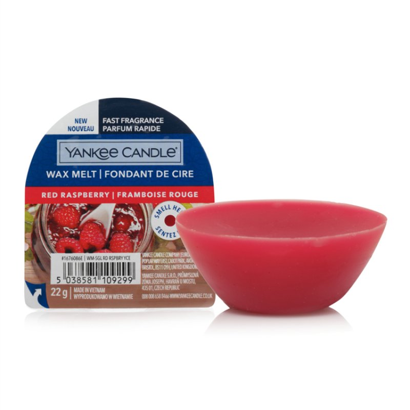 Yankee Candle Scented Wax Melts | Red Raspberry | Up To 8 Hours Of Fragrance | 1
