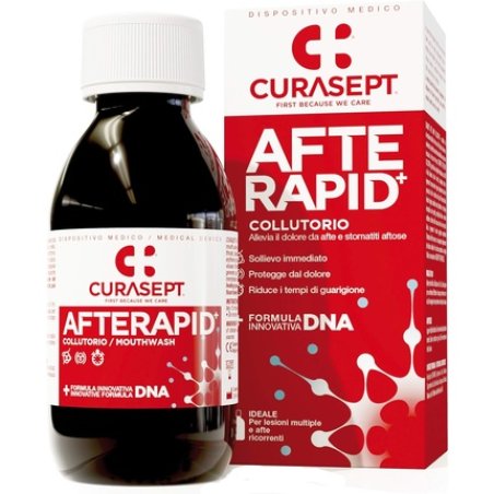 Curasept Afte Rapid Mouthwash Recurrent Aphthae Innovative DNA Formula 125ml