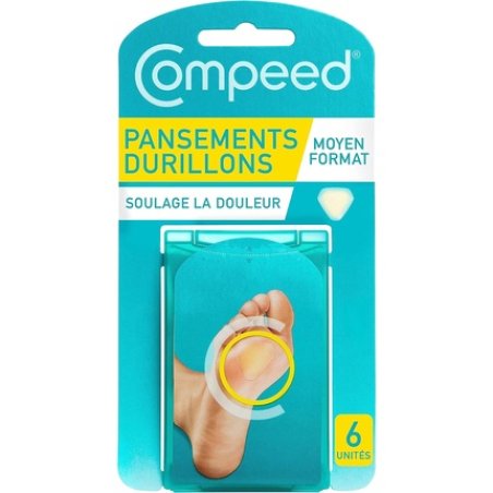 Compeed Callus Plasters Foot Treatment Fast Natural Callus Removal 6 Hydrocolloid Plasters 4.4cm x 4.5cm