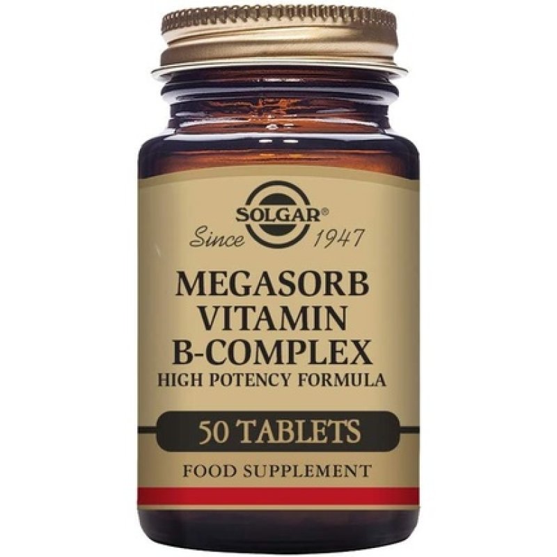 Solgar Megasorb Vitamin B-Complex Tablets 50 Tablets