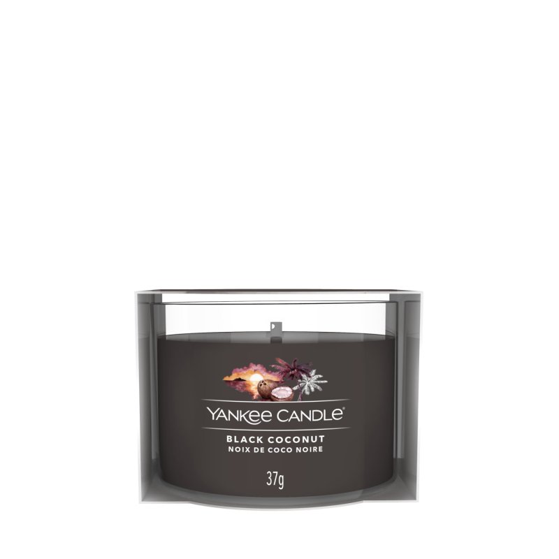 Yankee Candle Black Coconut bougie en cire Rond Noix de coco, Musc, Ananas, Bois Noir 1 pièce(s)