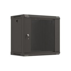 ARMARIO LANBERG MURAL RACK 19" 9U 540X350 FLAT PACK NEGRO PUERTA CRISTAL