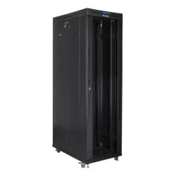 ARMARIO LANBERG RACK 19" 42U 600X1200 FLAT PACK NEGRO PUERTA CRISTAL CON LCD