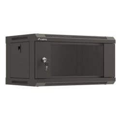 ARMARIO LANBERG MURAL RACK 19" 4U 540X350 FLAT PACK NEGRO PUERTA CRISTAL