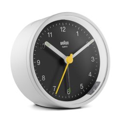 Braun BC12WB Quartz alarm clock Black, White