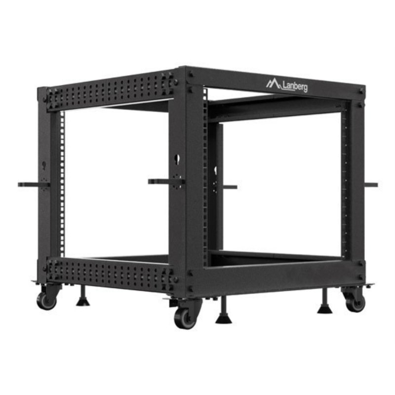 ARMARIO LANBERG ABIERTO RACK 19" 9U 600X600 AJUSTABLE HASTA 1100 NEGRO