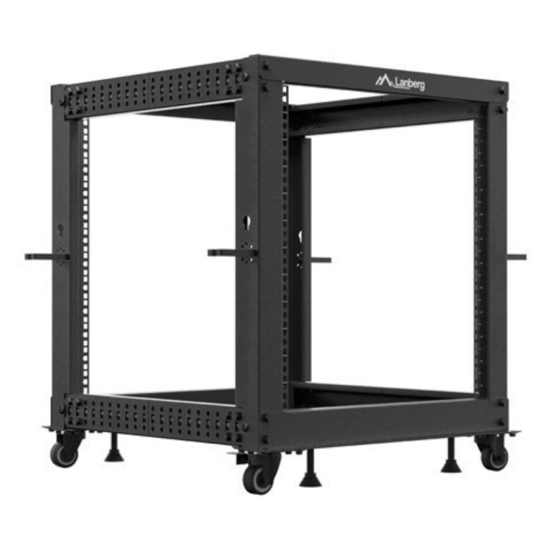 ARMARIO LANBERG ABIERTO RACK 19" 12U 600X600 AJUSTABLE HASTA 1100 NEGRO