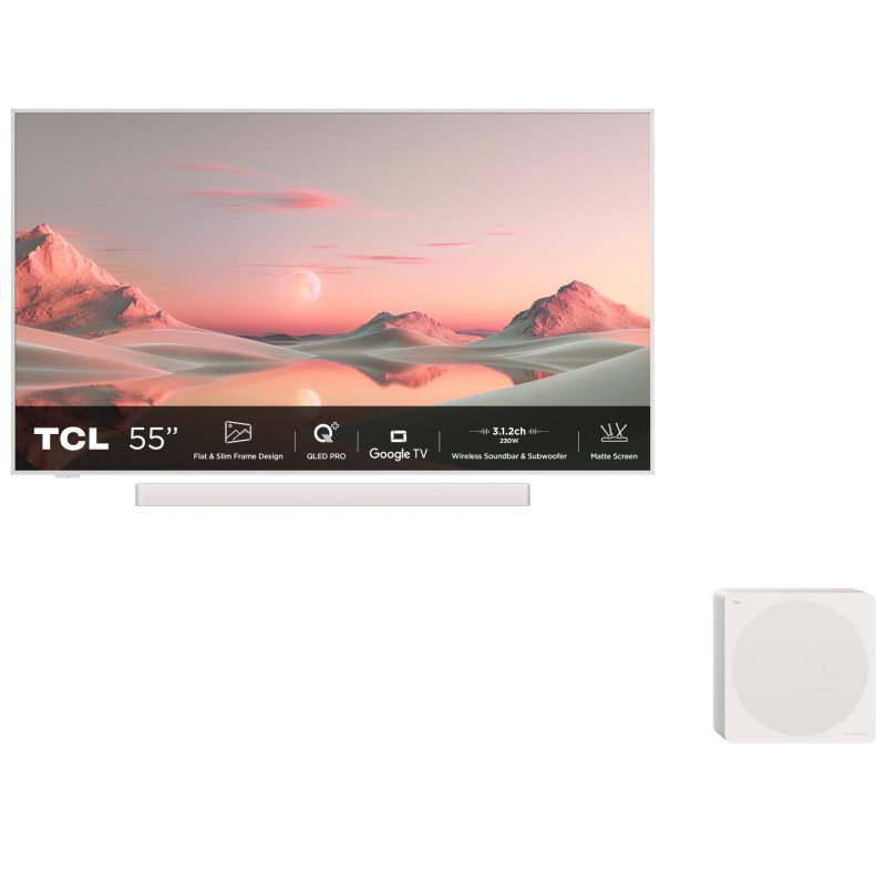 TCL 55A300 Pro 55 4K Ultra HD Smart TV Wi-Fi White 450 cd/m2