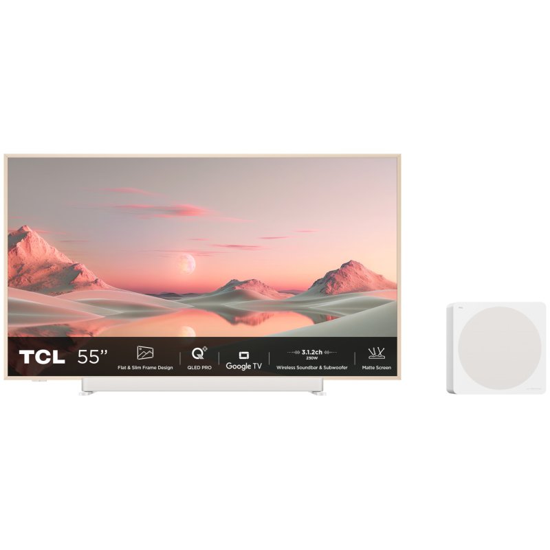 TCL 55A300 Pro 139,7 cm (55") 4K Ultra HD Smart TV Wifi Blanc 450 cd/m²