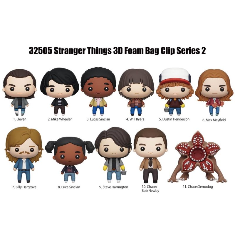 STRANGER THINGS - Series 2 - 3D Foam Bag Clip (Display 24 Pcs)
