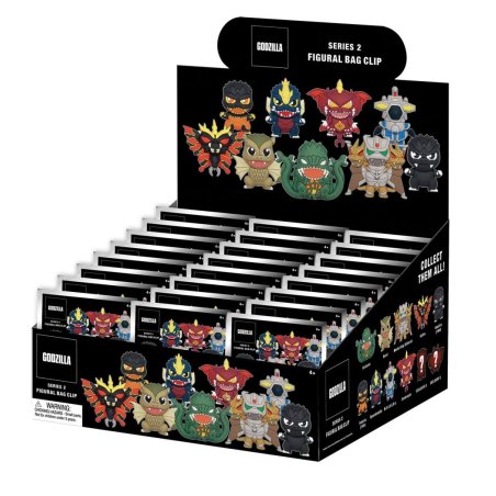 GODZILLA - Series 2 - 3D Foam Bag Clip (Display 24 Pcs)