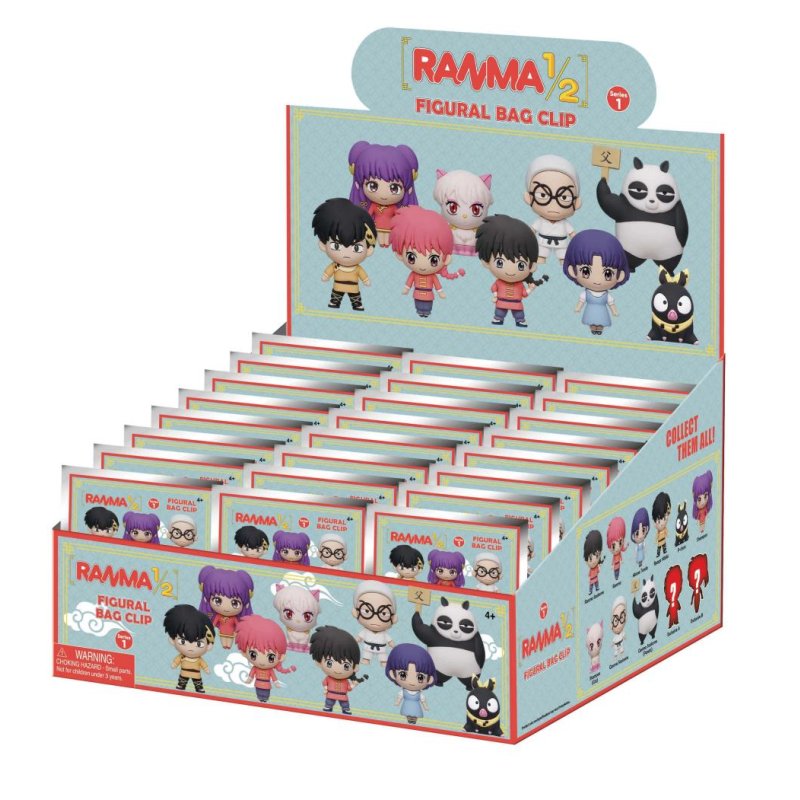 RANMA 1/2 - Series 1 - 3D Foam Bag Clip (Display 24 Pcs)