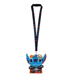 DISNEY - Stitch Squelette Deluxe - Lanyard avec pochette porte-cartes