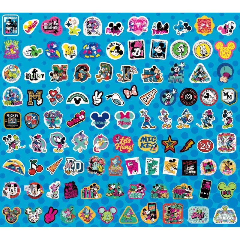 MICKEY & AMIS - Set de 100 Stickers (Display de 20)