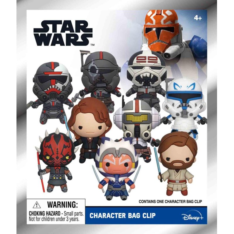 STAR WARS THE CLONE WARS -Series 4 - 3D Foam Bag Clip (Display 24 Pcs)