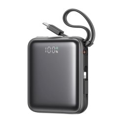 Joyroom Mini PowerBank JR-PBF27 22.5W with dual cable 10000mAh (black)
