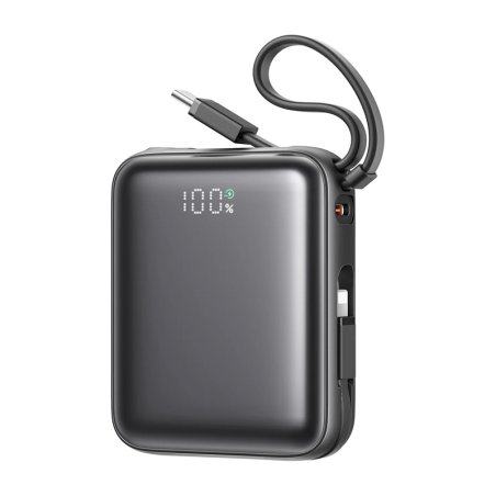 Joyroom Mini PowerBank JR-PBF27 22.5W with dual cable 10000mAh (black)