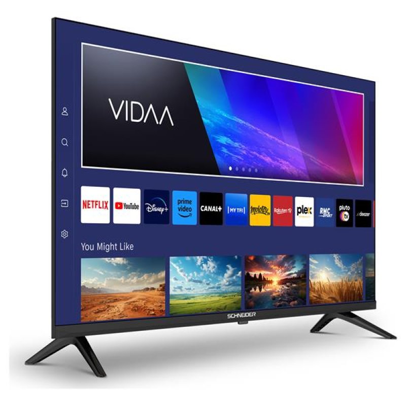 TV LED 32' HD VIDAA Sans bord - 3xHDMI - 2xUSB - DVBT2/S2 Origine Rouma *
