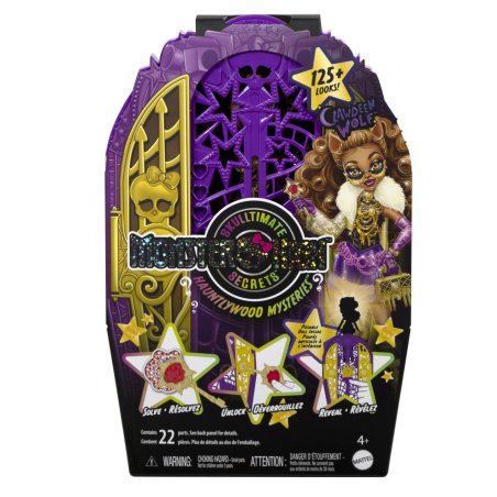 Monster High Skulltimate Secrets Hauntlywood Mysteries Doll, Clawdeen Wolf with 19 Surprises