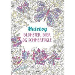 Coloring book - Flowers, bees and butterflies