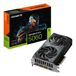 GIGABYTE GeForce RTX 5060 WINDFORCE OC 8G Graphics Card - 8GB GDDR7, 128bit, PCI-E 5.0, 2512 MHz Core Clock, 3 x