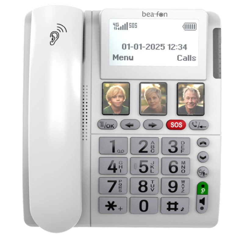 Beafon ML10 LTE Téléphone analogique Identification de l'appelant Blanc