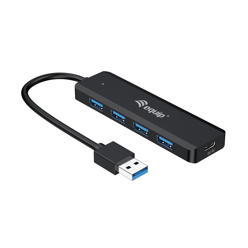 Equip 4-Port USB 3.2 Gen 1 Hub with USB-C Adapter