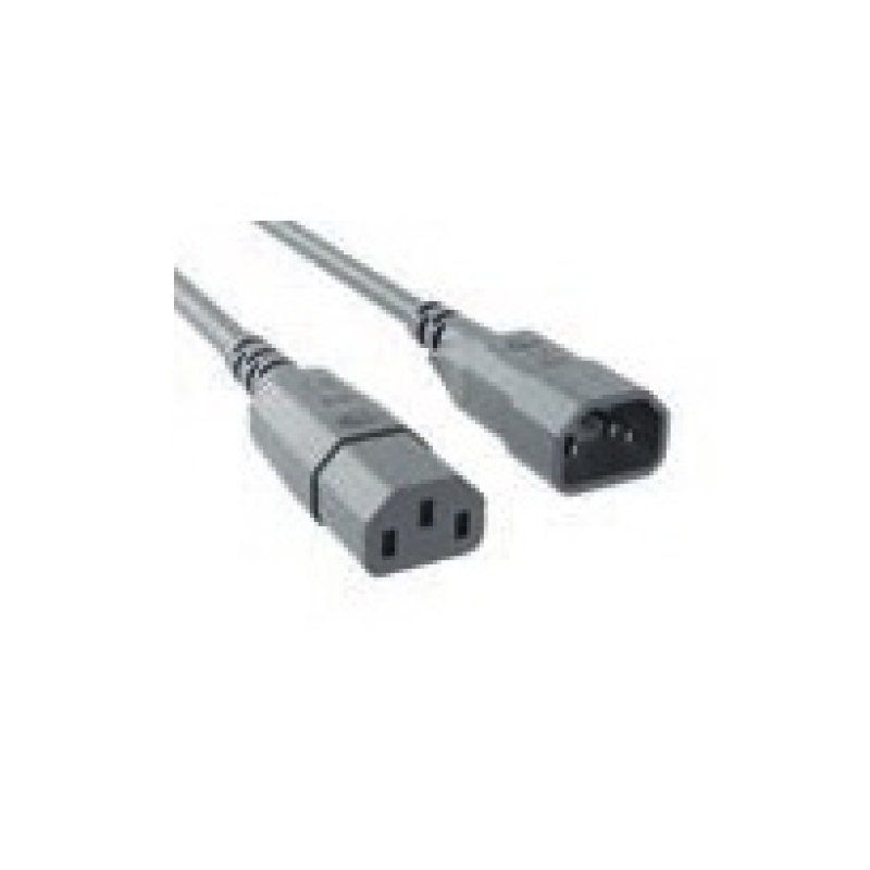 BACHMANN Prolongation H05VV-F3G1,0mm² L: 1,5m gris C13/C14