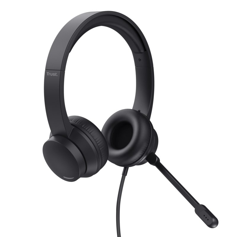 Trust HS-150 Casque Avec fil Arceau Bureau/Centre d'appels Noir