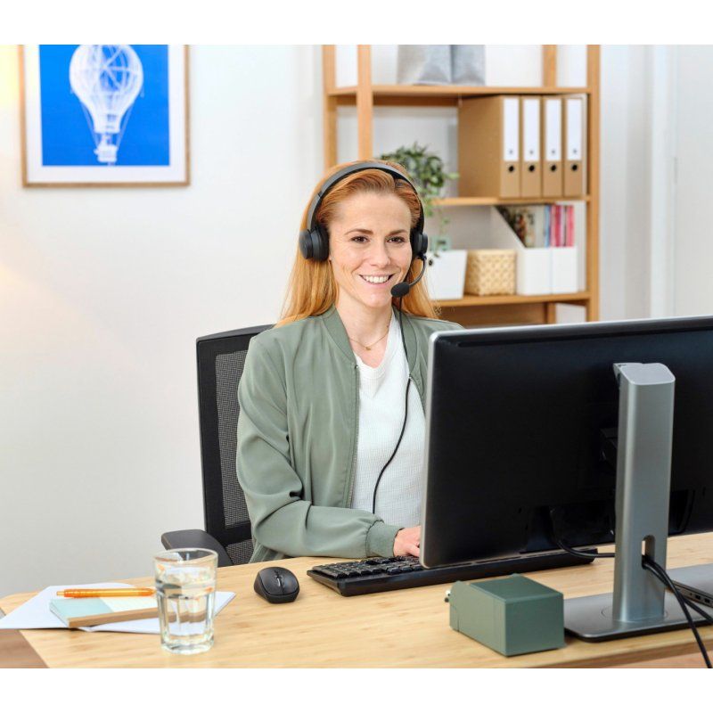 Trust HS-260 Casque Avec fil Minerve Bureau/Centre d'appels USB Type-A Noir