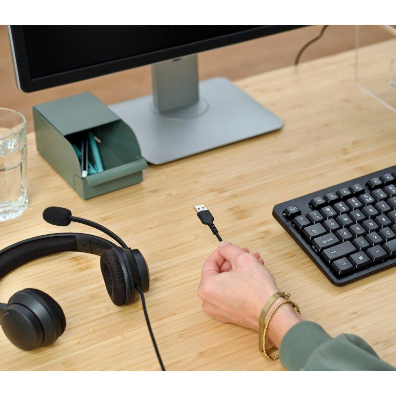 Trust HS-260 Casque Avec fil Minerve Bureau/Centre d'appels USB Type-A Noir