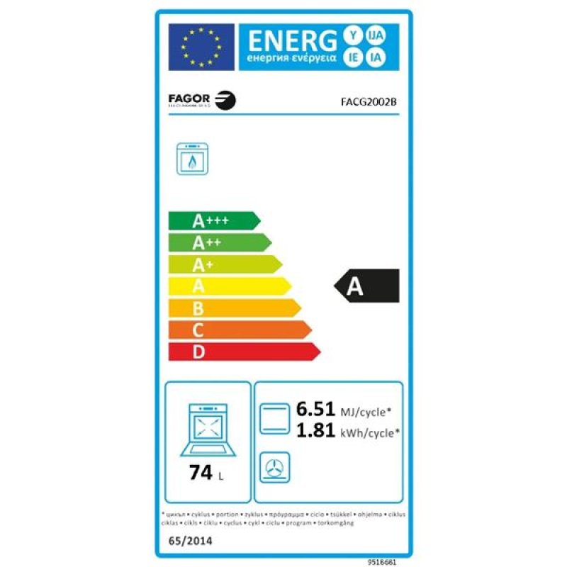 Cuisinière 60x60, 4 foyers Gaz , Allumage une main , Brûleurs et grille *